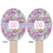 Orchids Wooden Food Pick - Oval - Double Sided - Front & Back