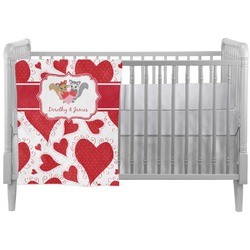 Cute Raccoon Couple Crib Comforter / Quilt (Personalized)