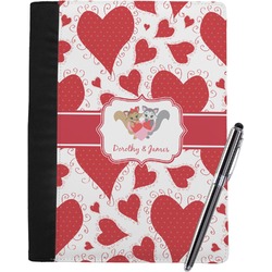 Cute Squirrel Couple Notebook Padfolio - Large w/ Couple's Names