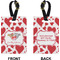 Cute Raccoon Couple Rectangle Luggage Tag (Front + Back)