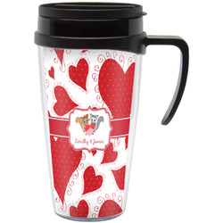 Cute Squirrel Couple Acrylic Travel Mug with Handle (Personalized)