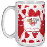 Cute Squirrel Couple 15 Oz Coffee Mug - White (Personalized)