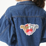 Cute Squirrel Couple Large Custom Shape Patch - 2XL