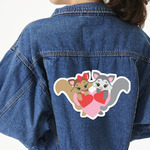 Cute Squirrel Couple Twill Iron On Patch - Custom Shape - 3XL