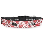 Cute Squirrel Couple Deluxe Dog Collar - Medium (11.5" to 17.5") (Personalized)