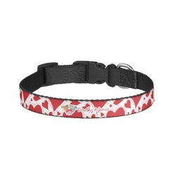 Cute Squirrel Couple Dog Collar - Small (Personalized)