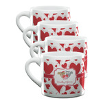 Cute Squirrel Couple Double Shot Espresso Cups - Set of 4 (Personalized)