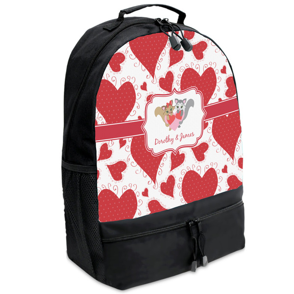 Custom Cute Squirrel Couple Backpacks - Black (Personalized)