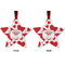 Cute Squirrel Couple Metal Star Ornament - Front and Back