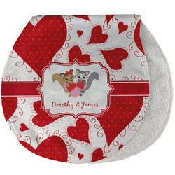 Cute Squirrel Couple Burp Pad - Velour w/ Couple's Names