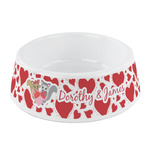 Cute Squirrel Couple Plastic Dog Bowl - Small (Personalized)