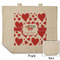 Cute Squirrel Couple Reusable Cotton Grocery Bag - Front & Back View