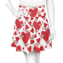 Cute Squirrel Couple Skater Skirt - X Small