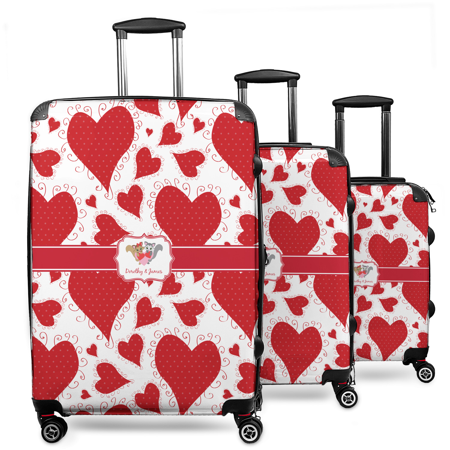 cute 3 piece luggage set