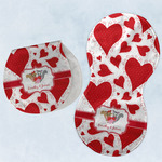 Cute Squirrel Couple Burp Pads - Velour - Set of 2 w/ Couple's Names