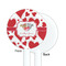 Cute Squirrel Couple White Plastic 5.5" Stir Stick - Single Sided - Round - Front & Back