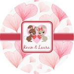 Hearts & Bunnies Multipurpose Round Labels - 1" (Personalized)