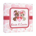 Hearts & Bunnies Canvas Print - 12x12 (Personalized)