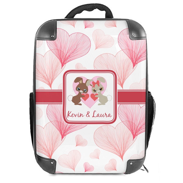 Custom Hearts & Bunnies 18" Hard Shell Backpack (Personalized)