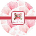 Hearts & Bunnies Multipurpose Round Labels - 2" (Personalized)