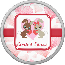Hearts & Bunnies Cabinet Knob (Silver) (Personalized)