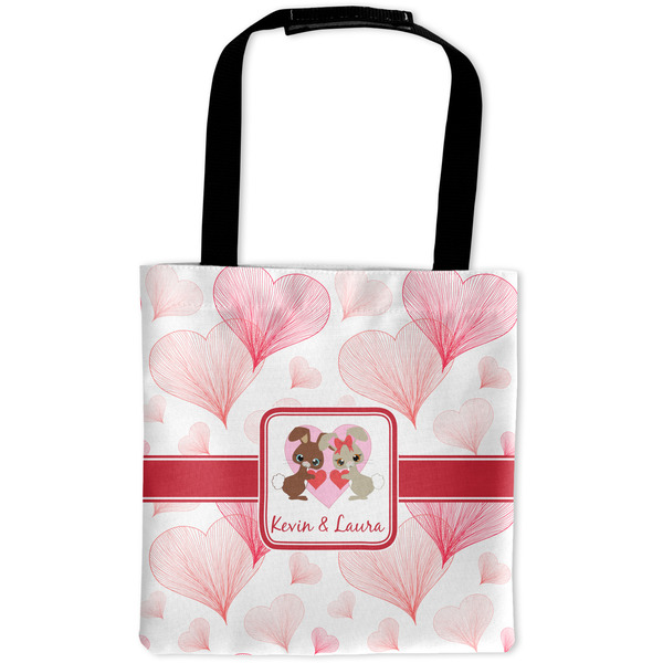 Custom Hearts & Bunnies Auto Back Seat Organizer Bag (Personalized)