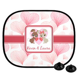 Hearts & Bunnies Car Side Window Sun Shade (Personalized)