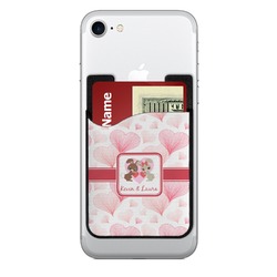 Hearts & Bunnies 2-in-1 Cell Phone Credit Card Holder & Screen Cleaner (Personalized)