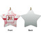 Hearts & Bunnies Ceramic Flat Ornament - Star Front & Back (APPROVAL)