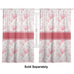 Hearts & Bunnies Curtain Panel - Custom Size