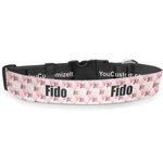 Hearts & Bunnies Deluxe Dog Collar - Toy (6" to 8.5") (Personalized)