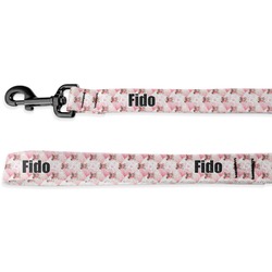 Hearts & Bunnies Dog Leash - 6 ft (Personalized)