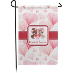 Hearts & Bunnies Small Garden Flag - Double Sided w/ Couple's Names