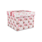 Hearts & Bunnies Gift Box with Lid - Canvas Wrapped - Small (Personalized)