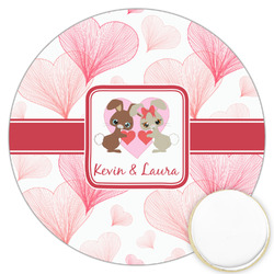 Hearts & Bunnies Printed Cookie Topper - 3.25" (Personalized)