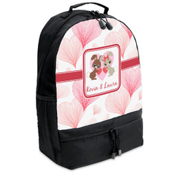 Hearts & Bunnies Backpacks - Black (Personalized)