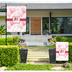 Hearts & Bunnies Large Garden Flag - Double Sided (Personalized)