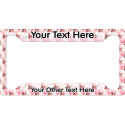 Hearts & Bunnies License Plate Frame (Personalized)