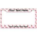 Hearts & Bunnies License Plate Frame - Style B (Personalized)