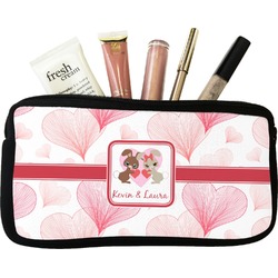 Hearts & Bunnies Makeup / Cosmetic Bag (Personalized)