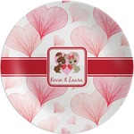 Hearts & Bunnies Melamine Plate (Personalized)