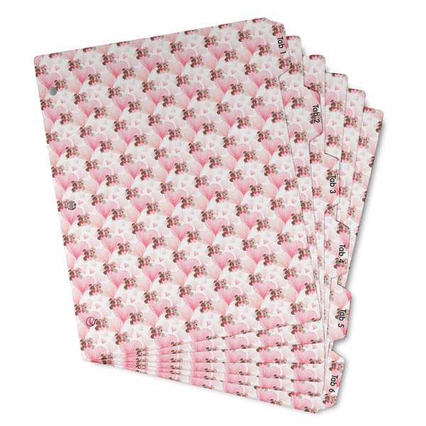 Custom Hearts & Bunnies Binder Tab Divider - Set of 6 (Personalized)