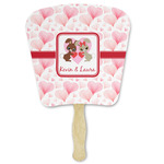 Hearts & Bunnies Paper Fan (Personalized)