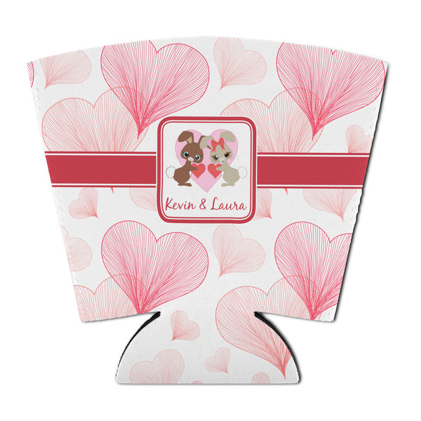 Custom Hearts & Bunnies Party Cup Sleeve - with Bottom (Personalized)