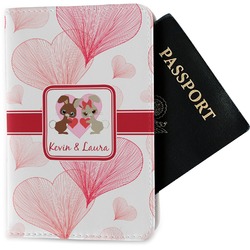 Hearts & Bunnies Passport Holder - Fabric (Personalized)