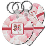 Hearts & Bunnies Plastic Keychain (Personalized)