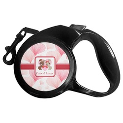 Hearts & Bunnies Retractable Dog Leash - Large (Personalized)