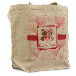 Hearts & Bunnies Reusable Cotton Grocery Bag (Personalized)