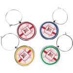 Hearts & Bunnies Wine Charms (Set of 4) (Personalized)
