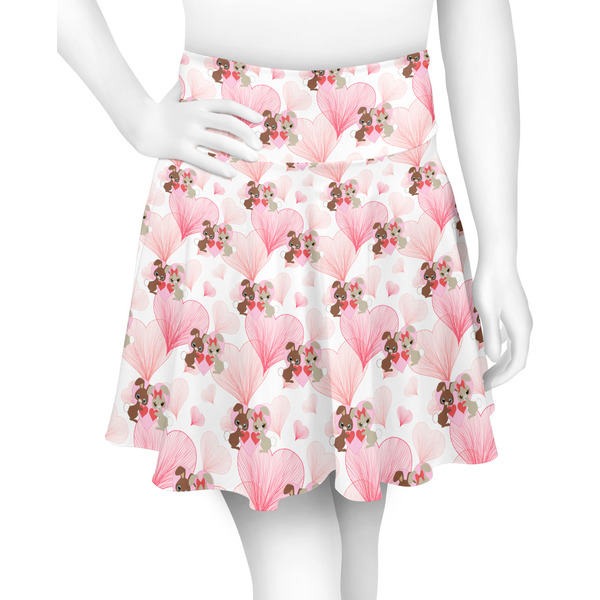 Custom Hearts & Bunnies Skater Skirt - Large